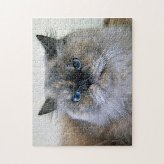 Himalaya kat met blauwe ogen legpuzzel (Verticaal)