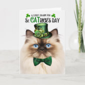 Himalaya Kat St CATrick's Day Lucky Charm Feestdagen Kaart (Voorkant)