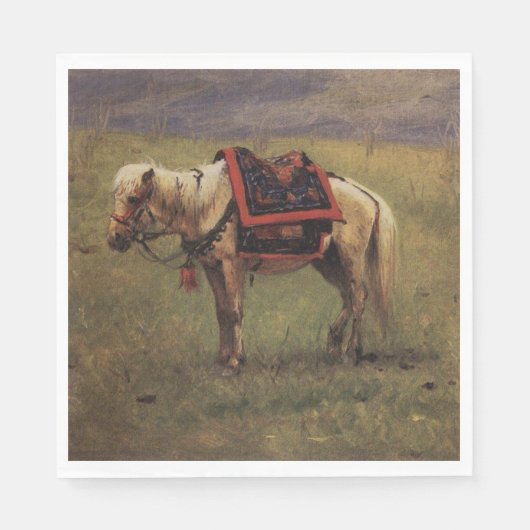 Himalaya (kleine paarden) (Vasily Vereshchagin) Servet (Voorkant)