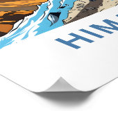 Himalaya Nepal Reisprint Poster (Hoek)
