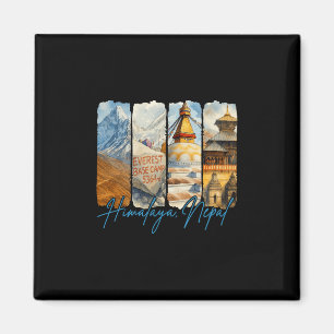 Himalaya Nepal Reizen Trip Penseelstreek Souvenir Magneet