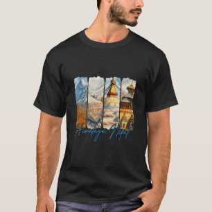 Himalaya Nepal Reizen Trip Penseelstreek Souvenir T-shirt
