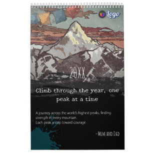 Himalaya-toppen Motivatiekalender 2026 Cadeau Kalender