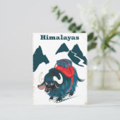 Himalaya vintage reisposter briefkaart (Staand voorkant)