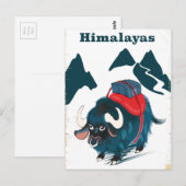 Himalaya vintage reisposter briefkaart (Voorkant / Achterkant)