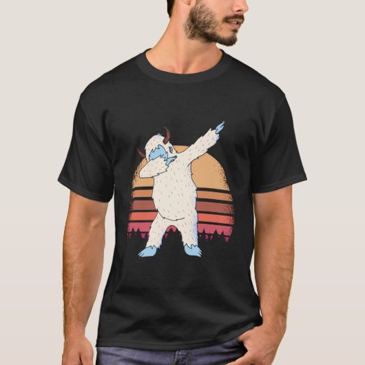 Himalaya Yeti Doing The Dab Dance Grappig Graphic T-shirt (Voorkant)