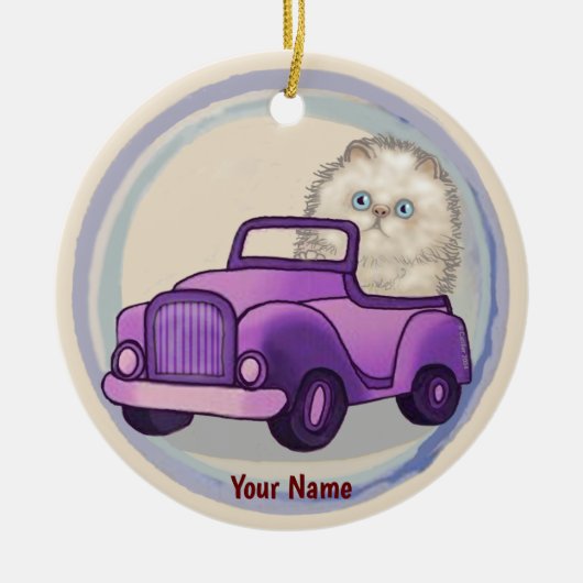 Himalayaanse kat auto ornament (Voorkant)
