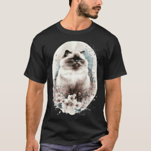 Himalayaanse Kat Kersenbloesem Kat Ras Japanse Sa T-shirt