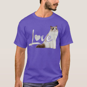 Himalayan Birman Ragdoll Snowshoe LOVE Kitten T-shirt