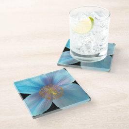 Himalayan Blue Poppy Floral Glazen Onderzetter