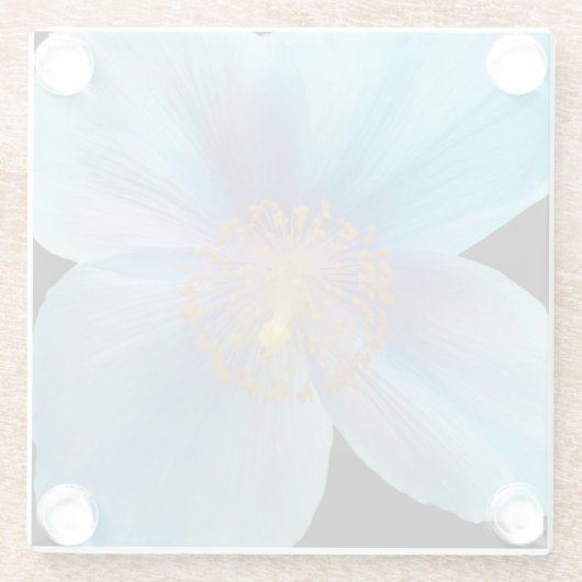 Himalayan Blue Poppy Floral Glazen Onderzetter (Achterkant)