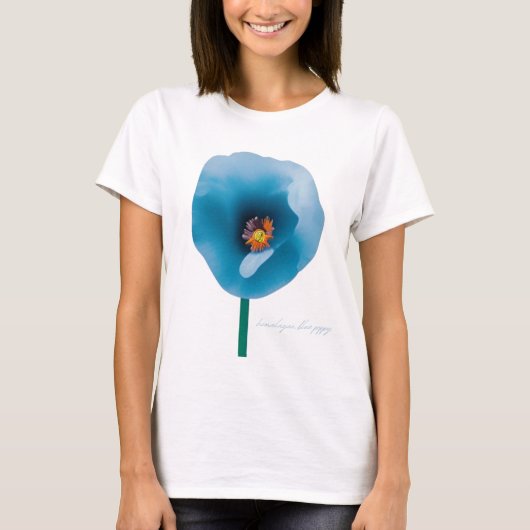 Himalayan Blue Poppy Flower Women's T-Shirt (Voorkant)