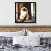 Himalayan Cat Canvas Afdruk (Insitu (Slaapkamer))