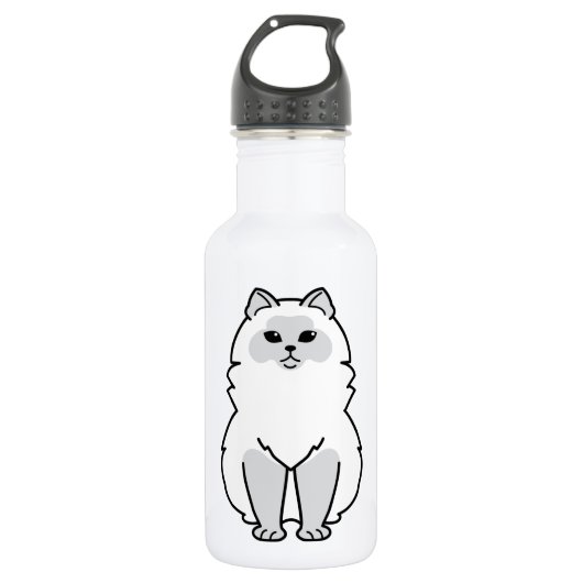 Himalayan Cat Cartoon Waterfles (Voorkant)