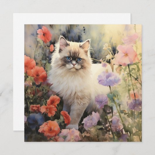 Himalayan Cat Feestdagenkaart (Voorkant / Achterkant)