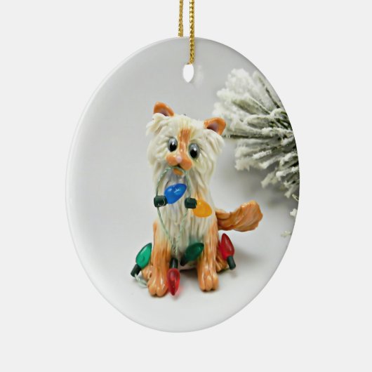 Himalayan Cat Flame-point keramisch Ornament (Rechts)