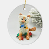 Himalayan Cat Flame-point keramisch Ornament (Links)