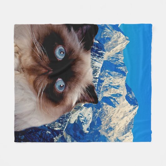 Himalayan Cat Fleece Deken (Voorkant (Horizontaal))