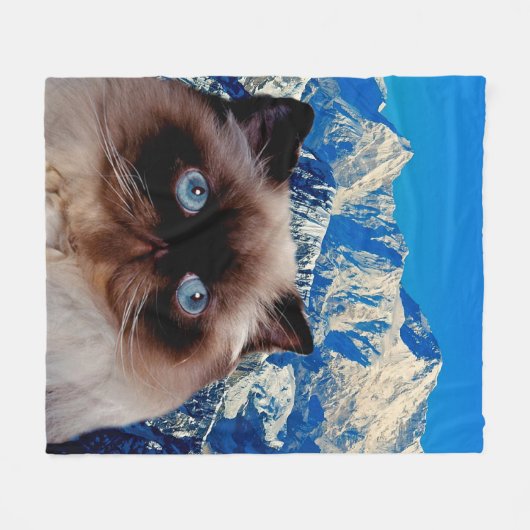 Himalayan Cat Fleece Deken (Voorkant (Horizontaal))