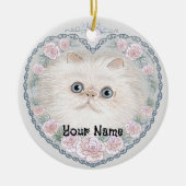 Himalayan Cat Heart Keramisch Ornament (Voorkant)