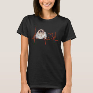 Himalayan Cat Heartbeat EKG I Love My Cat T-shirt