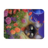 Himalayan Cat in Flowers Magneet (Horizontaal)