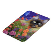 Himalayan Cat in Flowers Magneet (Linkerzijde)