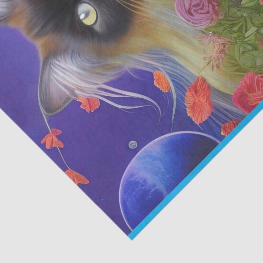 Himalayan Cat in Flowers Tissuepapier (Detail)