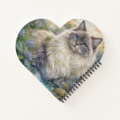 Himalayan Cat in Garden  Notitieboek (Achterkant)