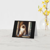Himalayan Cat Kaart (Gele Bloem)