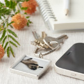 Himalayan Cat Lying op zijn rug Sleutelhanger (Zijkant)