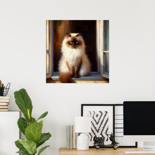 Himalayan Cat Poster (Thuiskantoor)