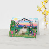 Himalayan Cat - Roos Arbor Kaart (Gele Bloem)