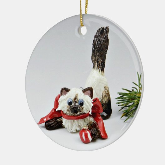Himalayan Cat Sealpoint Ceramic Ornament (Links)