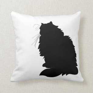 Himalayan Cat Silhouette Pillow Kussen