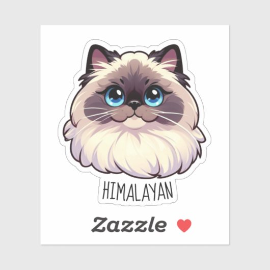 Himalayan Cat Sticker (Vel)