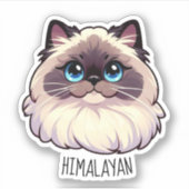 Himalayan Cat Sticker (Voorkant)