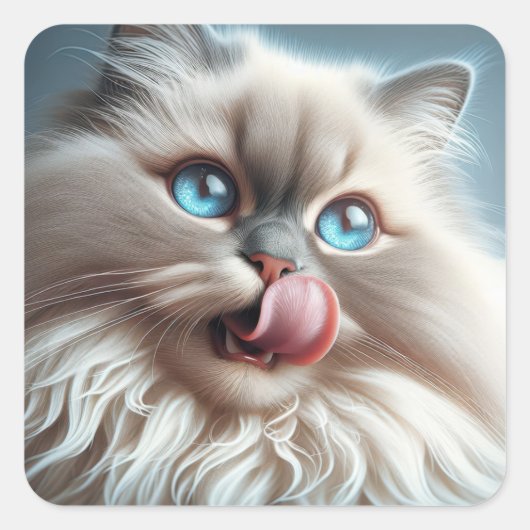 Himalayan Cat Vierkante Sticker (Voorkant)