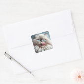 Himalayan Cat Vierkante Sticker (Envelop)