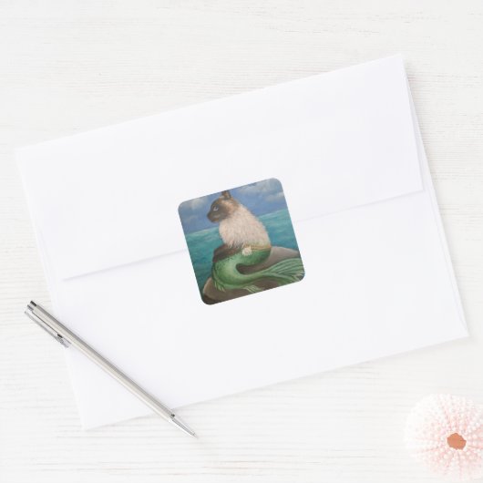 Himalayan Mercat Vierkante Sticker (Envelop)