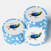Himalayan monal vogel cartoon illustratie poker chips (Opstapeling)