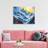 Himalayan Peaks Wrapped Canvas | berglandschap (Insitu (Woonkamer))