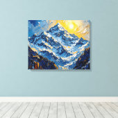 Himalayan Peaks Wrapped Canvas | berglandschap (Insitu (Houten vloer))