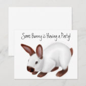 Himalayan Rabbit Invitation Kaart (Voorkant / Achterkant)