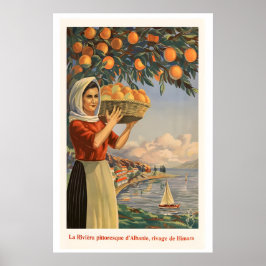 Himara Albanië De Schilderachtige Riviera Vintage Poster