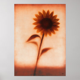 Himawari Zonnebloem Japanse Bloemige Abstractie Poster