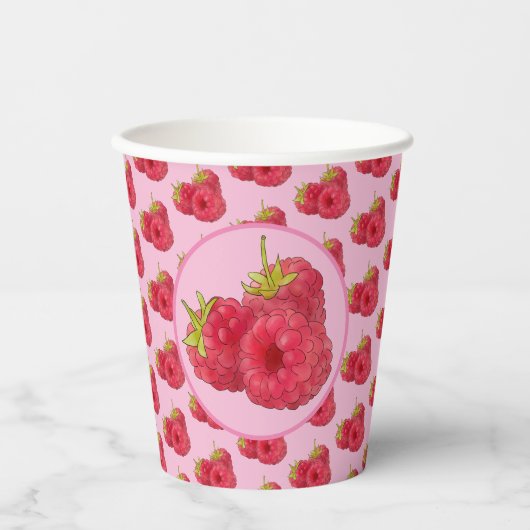 Himbeeren  papieren bekers (Voorkant)