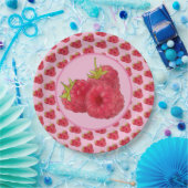 Himbeeren Pappteller Papieren Bordje (Feest)