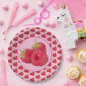 Himbeeren Pappteller Papieren Bordje (Feest)