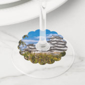 Himeji castle #5, Japan Wijnglaslabel (Dichtbij)